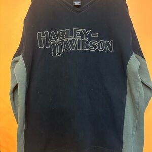 Harley-Davidson Black and Gray Crewneck Sweater